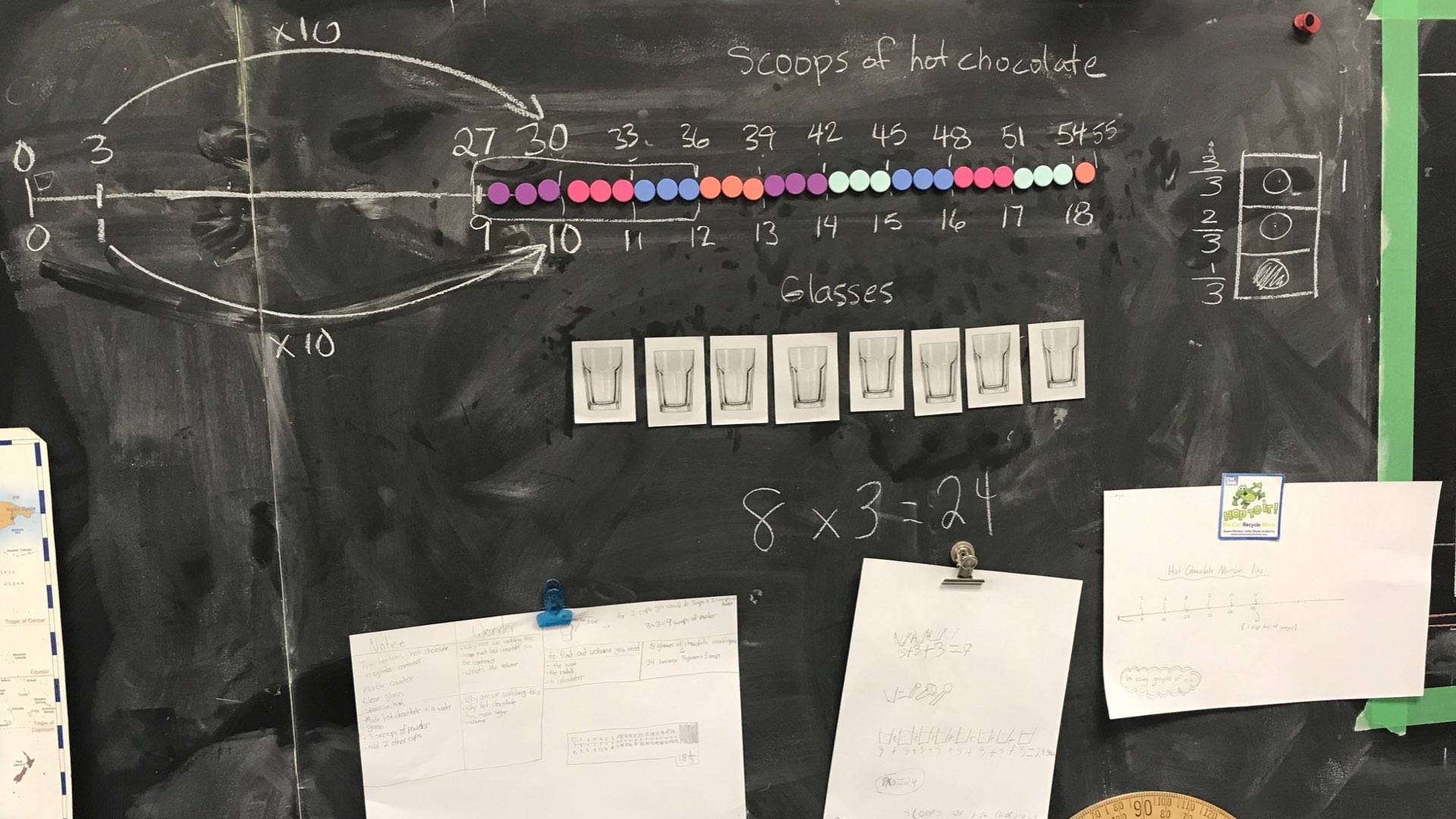 Hot Chocolate Extend Student Strategy 1 - Double Number Line