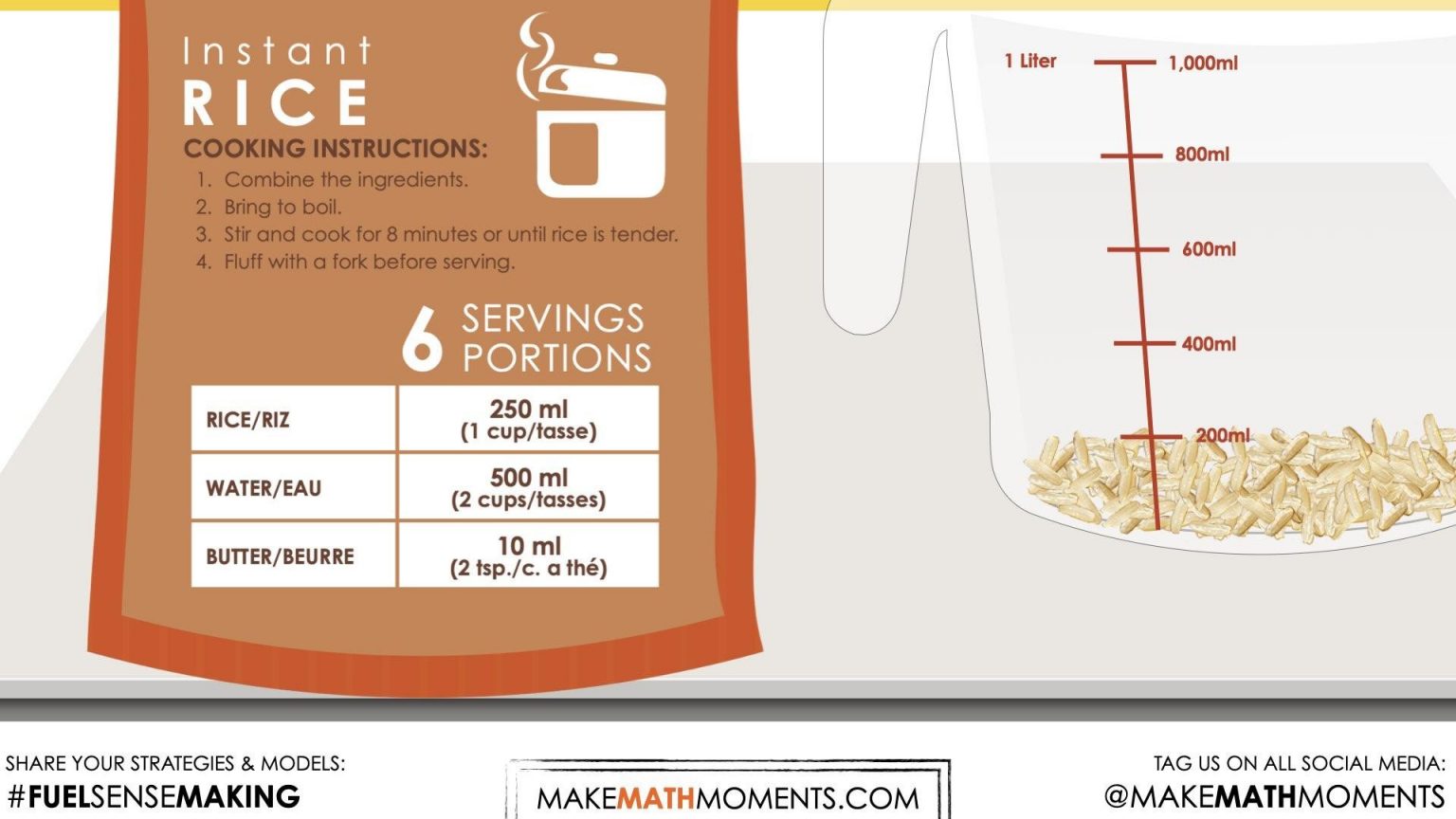 Rice Ratios Proportions, Ratios and Rates Real World Math Unit