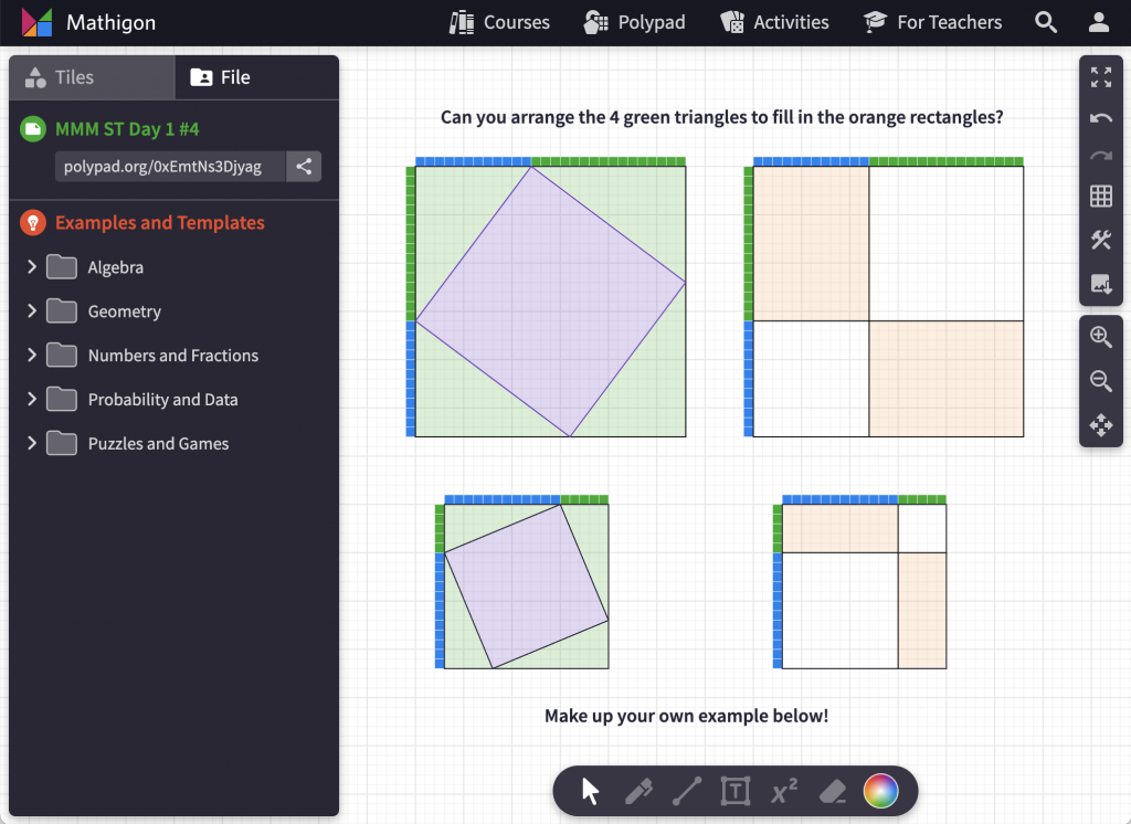 Squares To Triangles [Day 1] - Consolidation Image Polypad Template