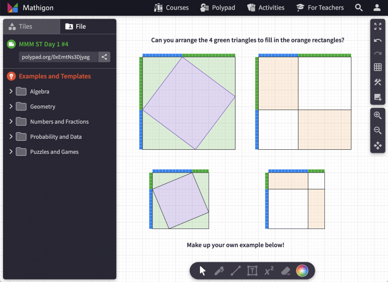 Squares To Triangles | Pythagorean Theorem | Problem Based Math Unit
