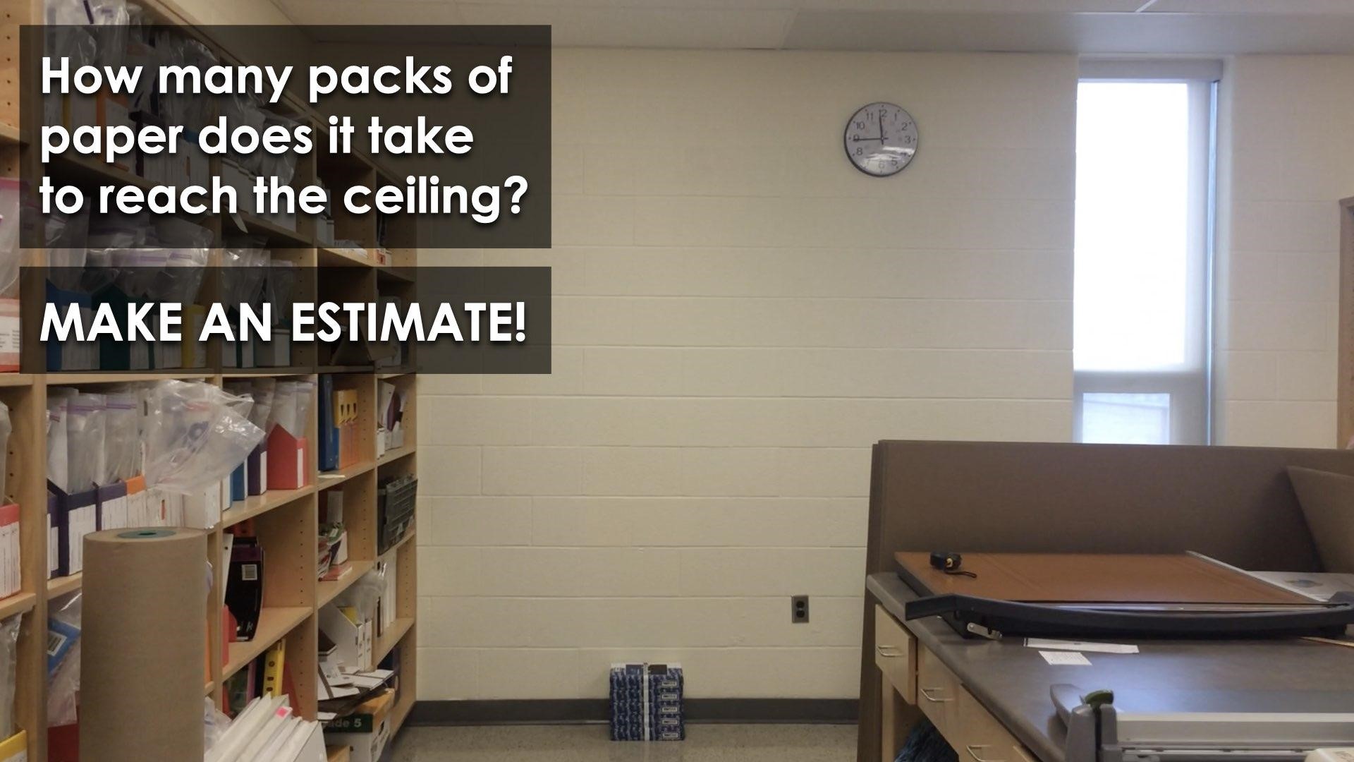 Stacking Paper Day 1 Solving Proportional Relationships 3 Act Math Task