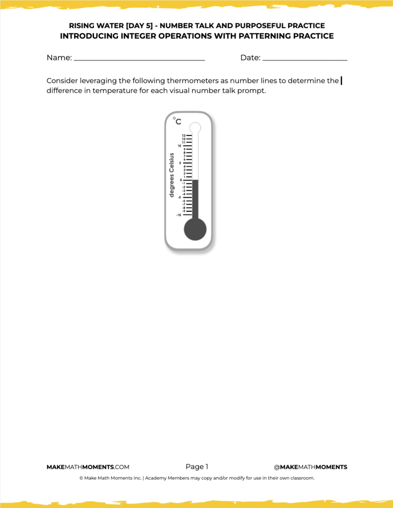 Rising Water [Day 5] - Introducing Integer Operations With Patterning