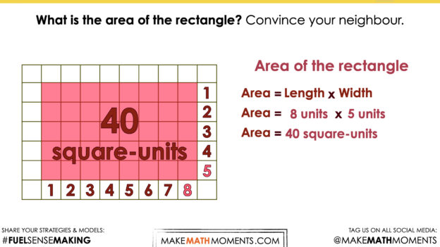 Grass is Greener [Day 2] | Area of a Rectangle Arrays Math Talk & Practice