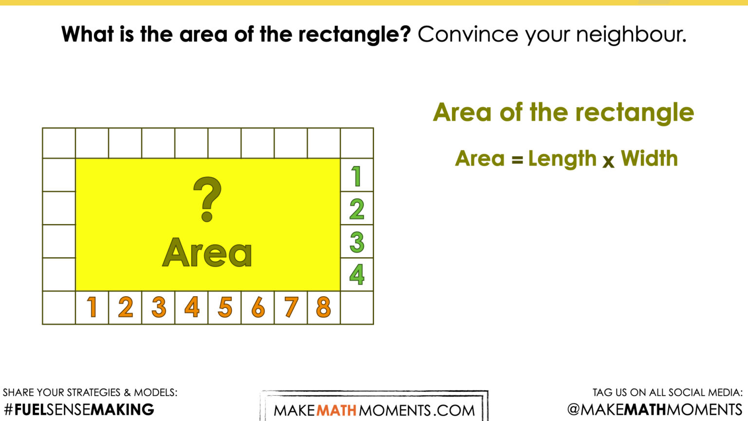 Grass is Greener [Day 2] | Area of a Rectangle Arrays Math Talk & Practice