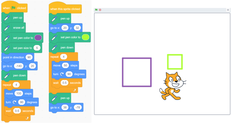 Code Trip [Day 1] | Investigating How to Draw a Square Coding Lesson